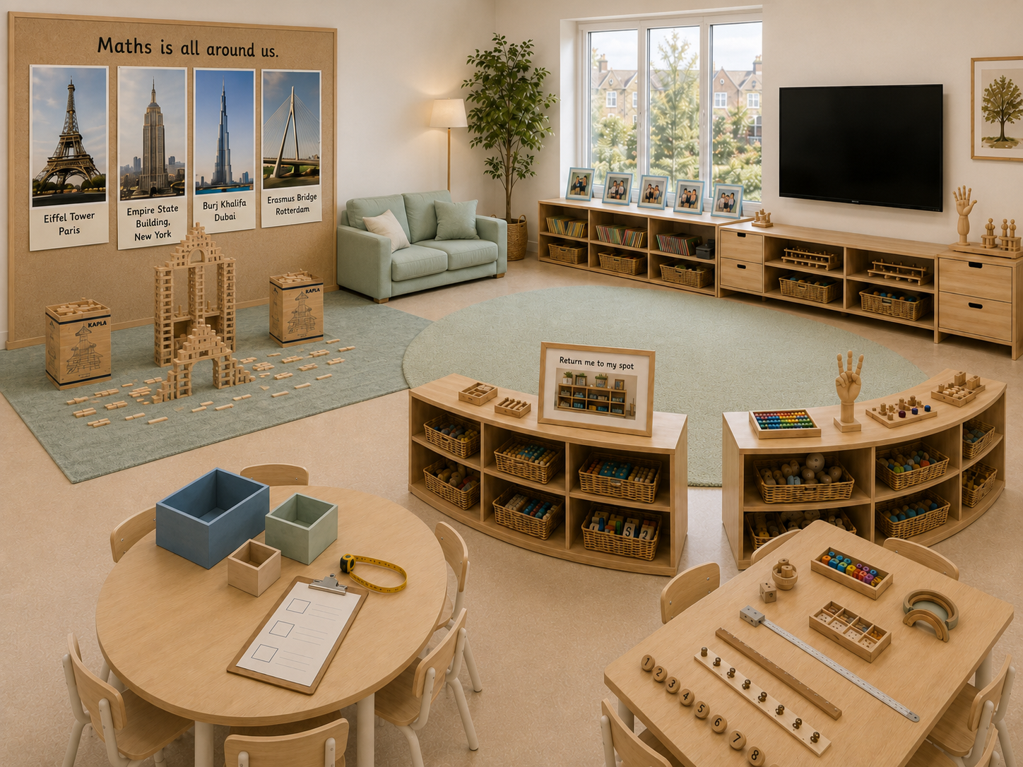 A classroom area showing that maths is all around us
